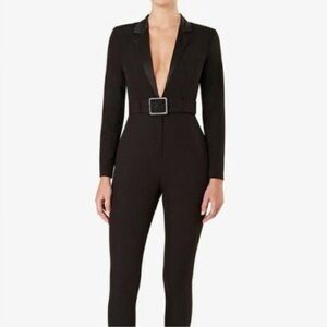 PLT  BLACK BELT DETAIL SWEETHEART NECKLINE JUMPSUIT S